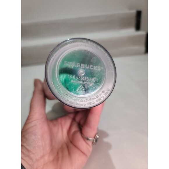 EUC Starbucks 2020 Holiday L.E. Green Glitter Tumbler 16oz  W/ Straw Christmas - Picture 4 of 8